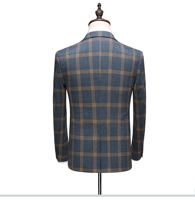 3pcs Men's clothing business casual large size popular suit three-piece youth wedding dress_voghion.com