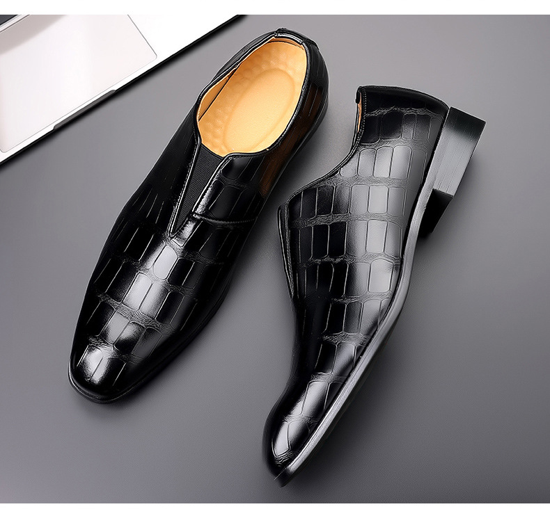 Chaussures Oxford décontractées à lacets pour hommes, idéales pour le bureau, les fêtes et le quotidien_voghion.com