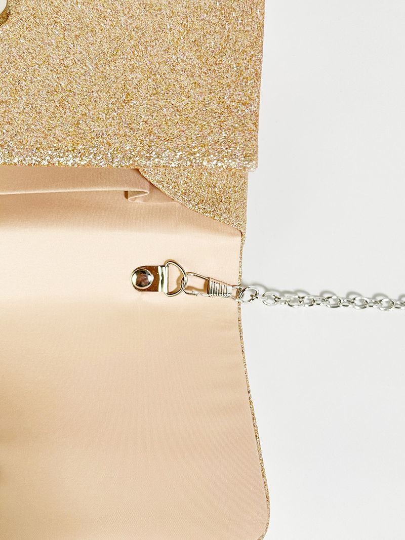Aftonväska Glänsande Strass Rosett Handväska Glänsande Glitter Niche Casual Väska_voghion.com