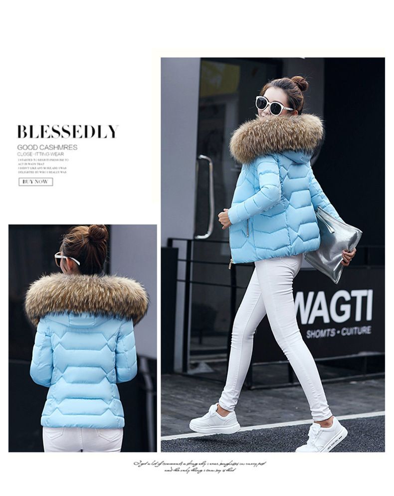 Damen-Wintermantel mit Kunstpelzkapuze, kurze Pufferjacke, warme Steppoberbekleidung für kaltes Wetter, Übergrößen erhältlich_voghion.com