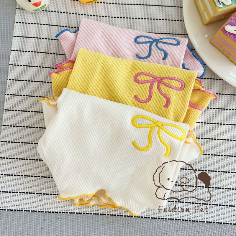 Boiding Pet Autumn Winter New Ribbed Wave Edge Embroidered Belly-Wrapping Four-Legged Pants For Cats And Dogs Cute_voghion.com