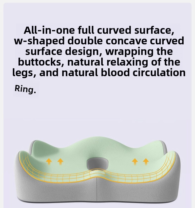 Car Soft Memory Foam Automobile Support Hollow Seat Cushion Slow Pressure Breathable Anti Slip Hip Pad_voghion.com