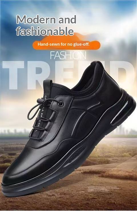 Glide Cross-Border Fashion Business Schnürschuhe aus weichem Leder, flach, formell, britischer Stil, lässige Herrenschuhe_voghion.com