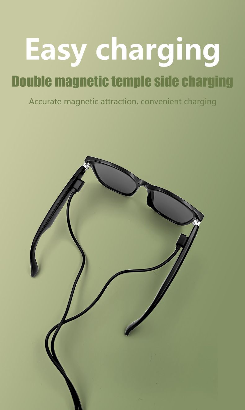 Chytré brýle Bluetooth brýle Sluneční brýle Poslech hudby Navigace, UV ochrana Výměna polarizační čočky UV400_voghion.com