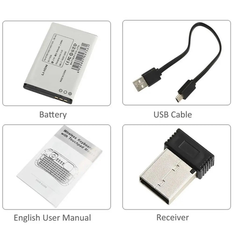 VIBOTON S1 83 Toetsen Engels Russisch 2.4GHz Mini Draadloos Toetsenbord Fly Mouse Afstandsbediening Met Touchpad Voor PC Andriod_voghion.com
