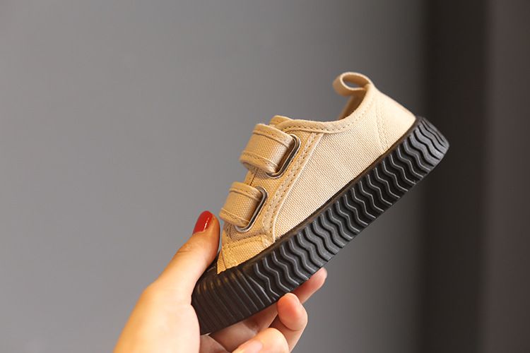 Kinder schuhe Candy farbe low top kinder leinwand schuhe Klett_voghion.com