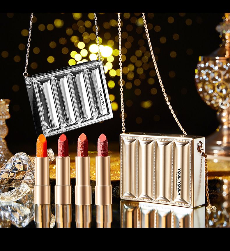 Yuliyula Charm Soft Focus Bag Lipstick Set Valentine's Day Birthday Gift Box Non Stick Cup Not Easy Color Lipstick_voghion.com