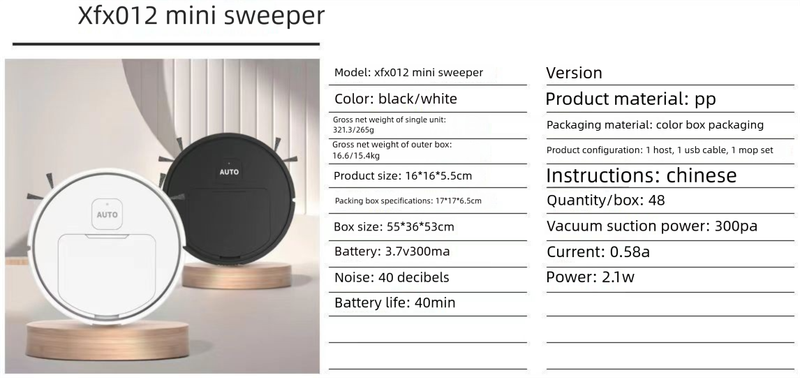Smart Home Mop Sweeping Robot Rechargeable Vacuum Cleaner_voghion.com