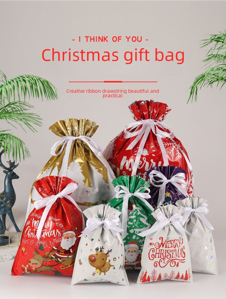 Christmas Gift Bag suit 2024 New Cross Border Christmas Gift Bag Decorative Candy Bag Drawstring Bag_voghion.com
