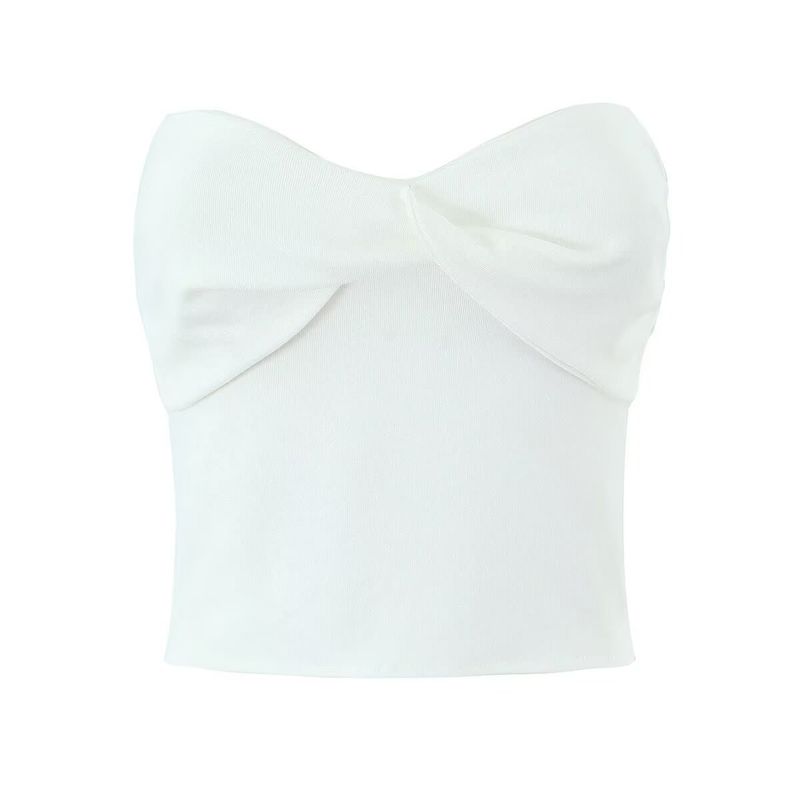 ZAR Spring New Women's Fashion French Style Slim Fit Twist Design Elastic Flared Pants Set_voghion.com