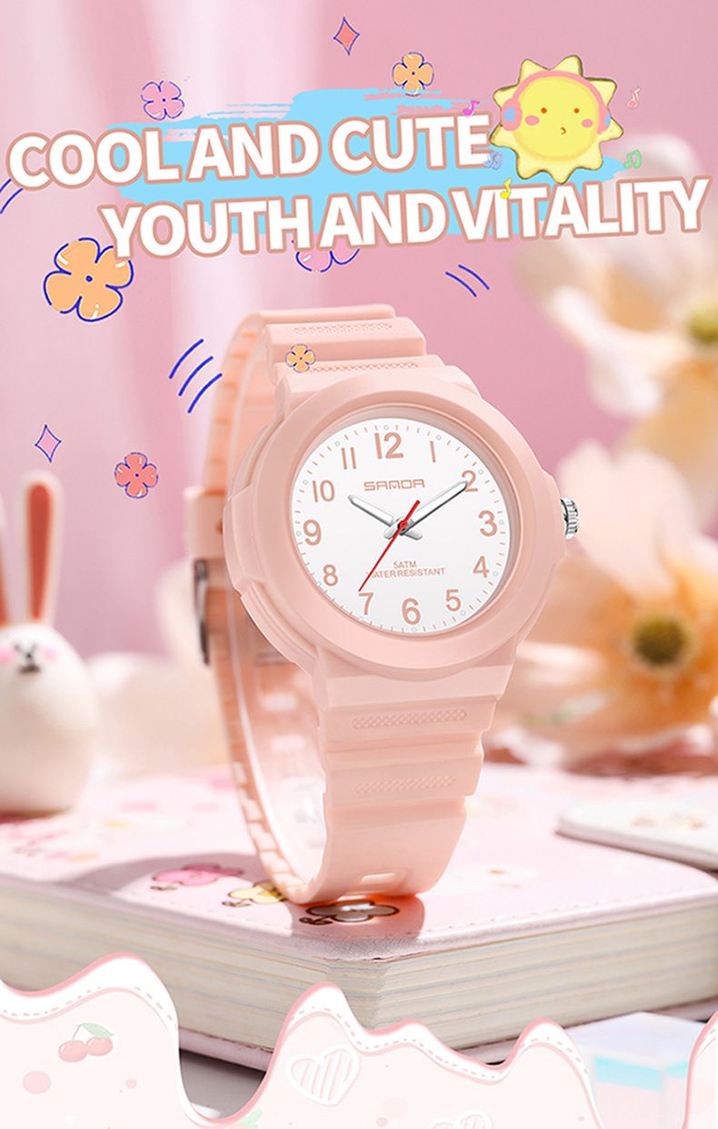 Classic Unisex Waterproof Quartz Watch For Kids - Lightweight, Durable, Stylish Design With 50M Water Resistance, Japanese Movement, And Soft TPU Band_voghion.com
