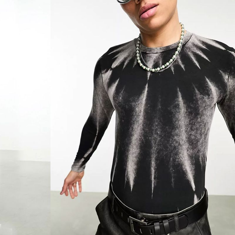 Herrenbekleidung große Größen Herrenbekleidung bedrucktes Langarm-T-Shirt Fitnesskleidung Herren vielseitiges elastisches Unterhemd Herren_voghion.com