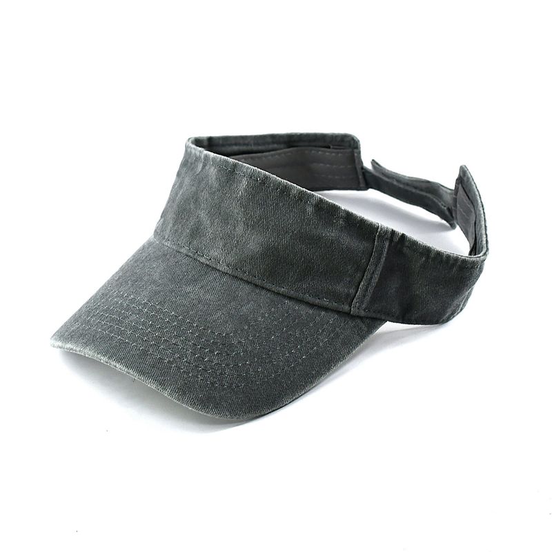 Unbeatable Quality Washed Denim Empty Top Worn Out Outdoor Sports Hat, Summer Running Sun Hat_voghion.com