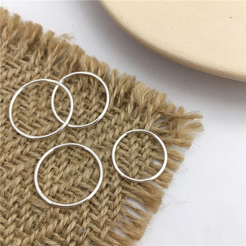 Südkorea Dongdaemun ins stil single-loop dünne ring frauen silber mix-and-match-stapeln ring 2023 neue mode schmuck_voghion.com