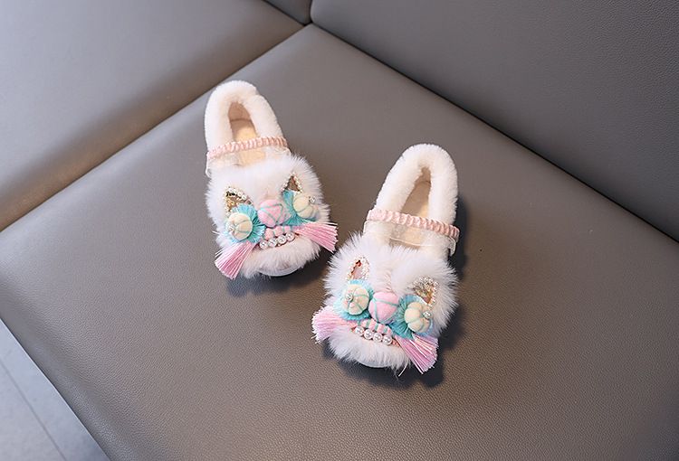 Hanfu d'hiver ShoeGlobe pour filles avec doublure polaire, jupe brodée style chinois à tête de cheval, chaussures pour enfants faites main à tête de tigre, neuf_voghion.com