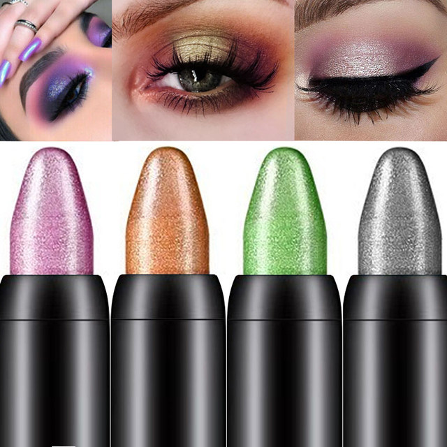 15-Farben-Highlighter-Lidschattenstift, wasserfest, glitzernd, matt, nackt, Lidschatten, Make-up-Pigment, Kosmetik, weißer Eyeliner-Stift_voghion.com
