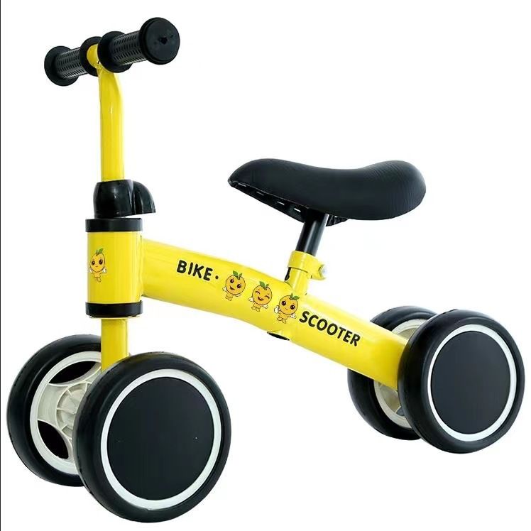 Çocuk Dört Tekerlekli Denge Bisikleti Pedalsız Bebek Scooter Çocuk Scooter 1-2-3 Yaş Bisikleti İki Çift Tekerlek_voghion.com