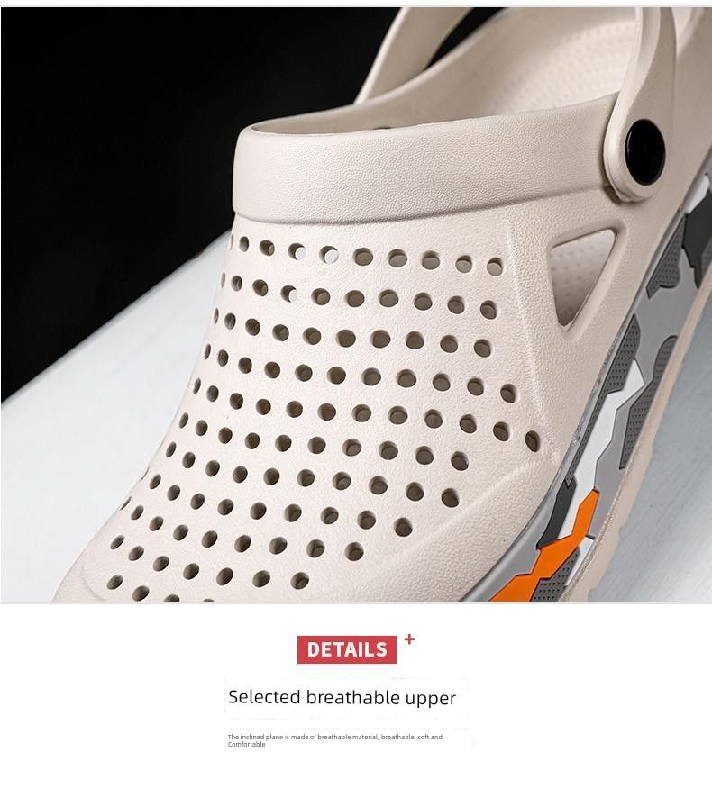 Sandálias masculinas novas Coros Outwear, estilo K moderno, verão, praia, férias, sapatos, sola grossa_voghion.com