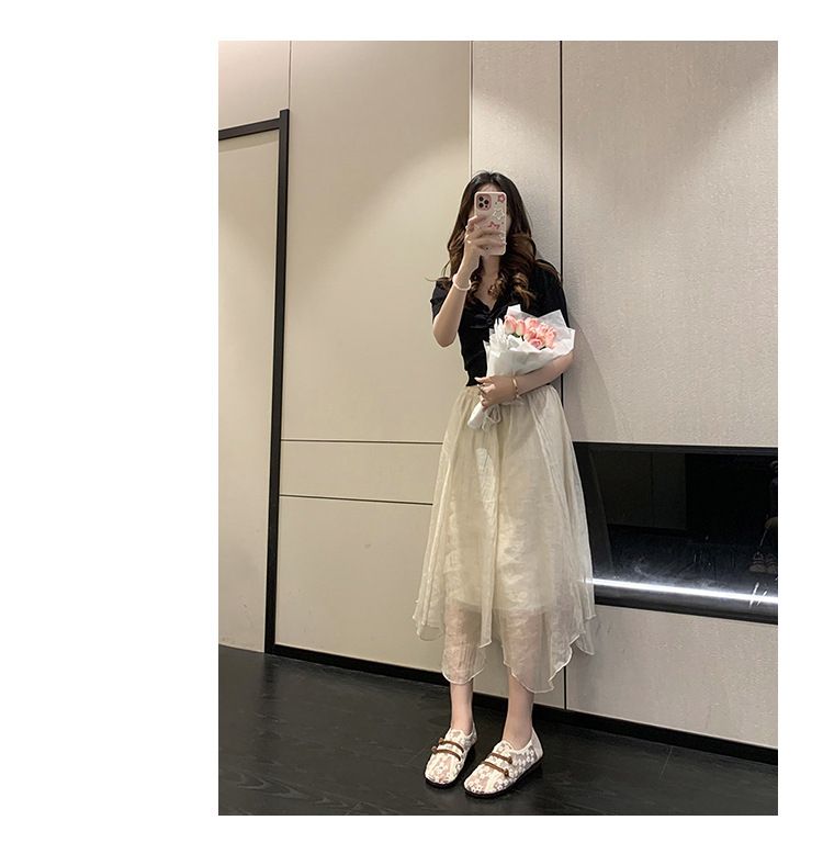 National Style Simple Mesh Hollow Retro Single Shoes Women's Soft Sole Comfortable Pregnant Women's Mother Shoes One Pedal Doudou Shoes_voghion.com