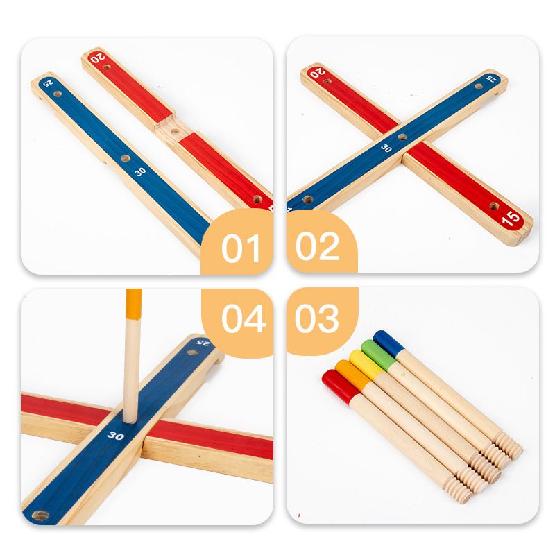 Kinder Outdoor Ringwurf Ringwurfspiel Übung Hand-Auge-Koordination Eltern-Kind-Interaktion Puzzle Holzspielzeug_voghion.com