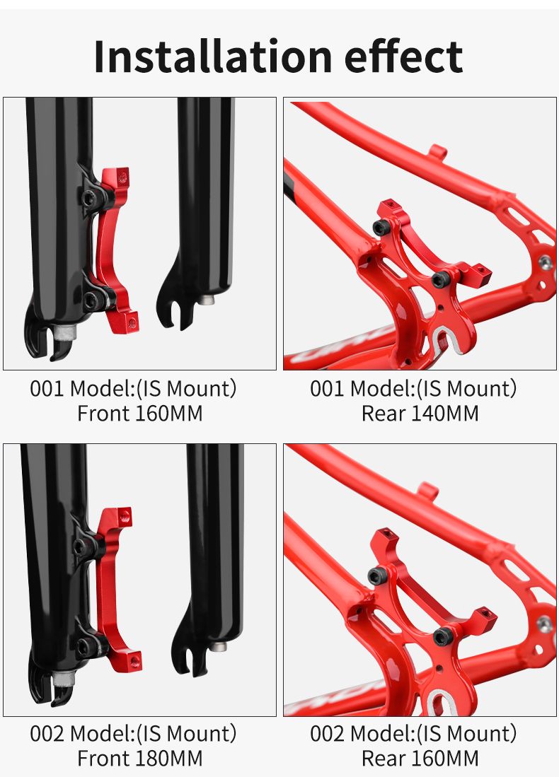 Aluminiowy adapter do roweru szosowego MTB Mountain Bike Adapter do zacisku hamulca tarczowego PM IS Bike 140/160/180/203 mm_voghion.com