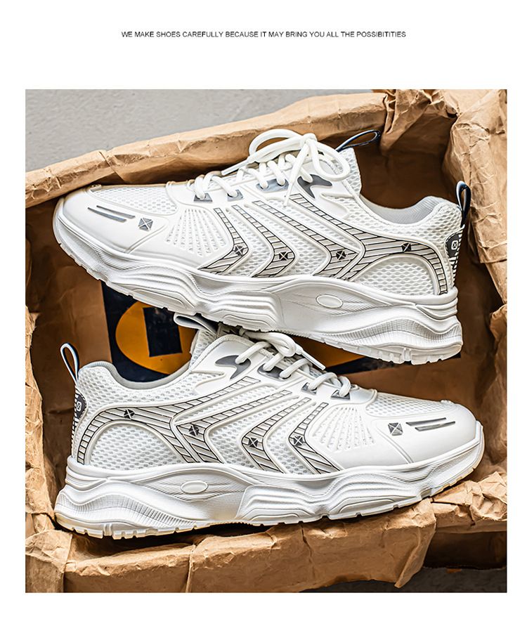 Sommer Neue Atmungsaktive Mesh Herren Sport Trendy Vielseitige Dickbesohlte Casual Running Dad Schuhe_voghion.com