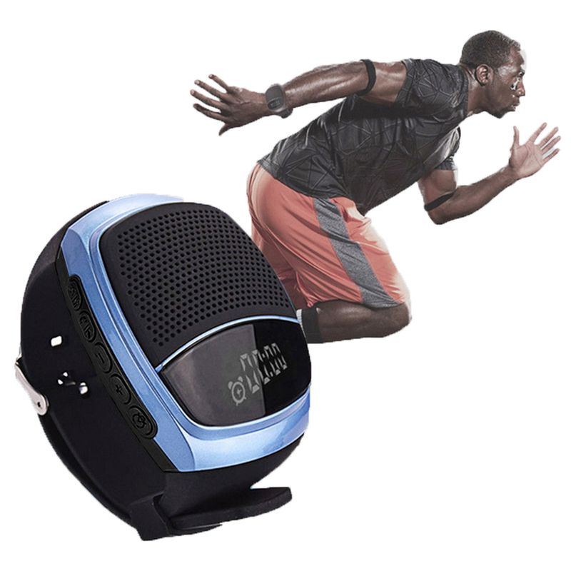 B90 Running Wrist Hand Buetooth Watch Portable Loudly Speaker Sports Music FM Radio Support 8GB 16GB TF Memory Card_voghion.com
