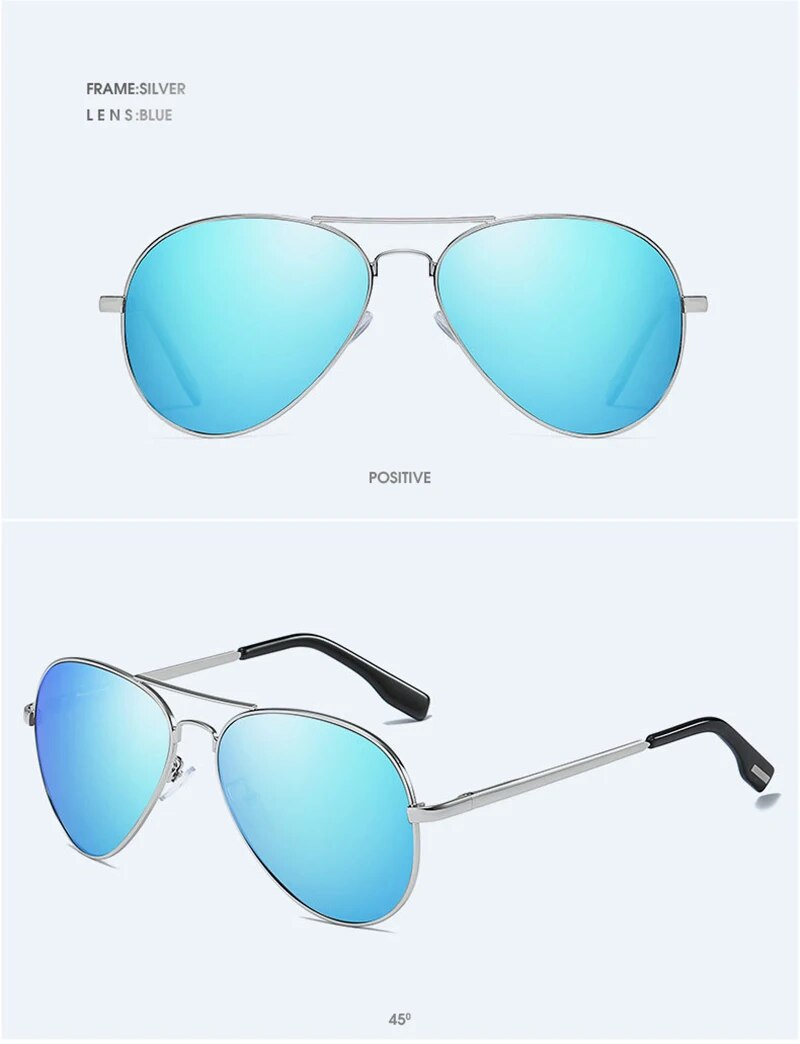 Mode Klassische Pilot Polarisierte Sonnenbrille Männer Metall Schwarz Luftfahrt Sonnenbrille Männlichen Mode Fahren Urlaub Shades UV400_voghion.com