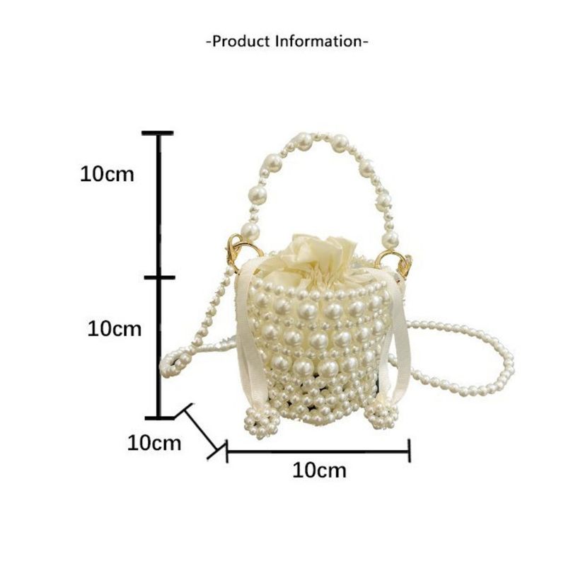 Borsa a mano in perle 2024 nuova borsa a secchiello con perline intrecciate famosa su Internet, borsa a tracolla monospalla alla moda_voghion.com