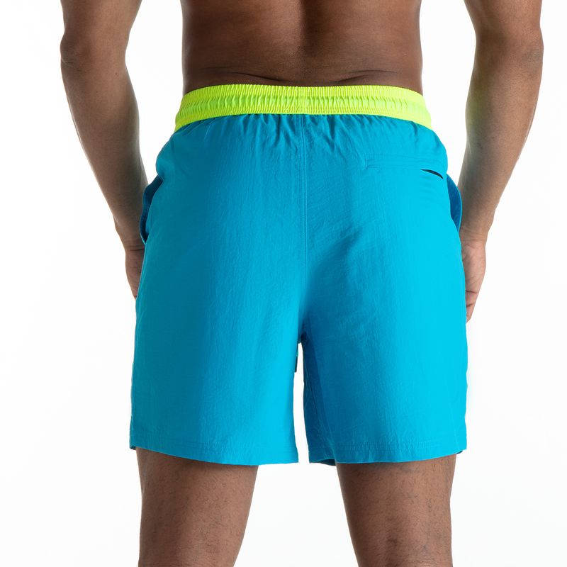 Pantaloncini da spiaggia da uomo in stile europeo - Impermeabili e foderati per spiaggia e nuoto (cavallo con tassello, vestibilità ampia, asciugatura rapida, nero/blu, dalla S alla XXL)_voghion.com