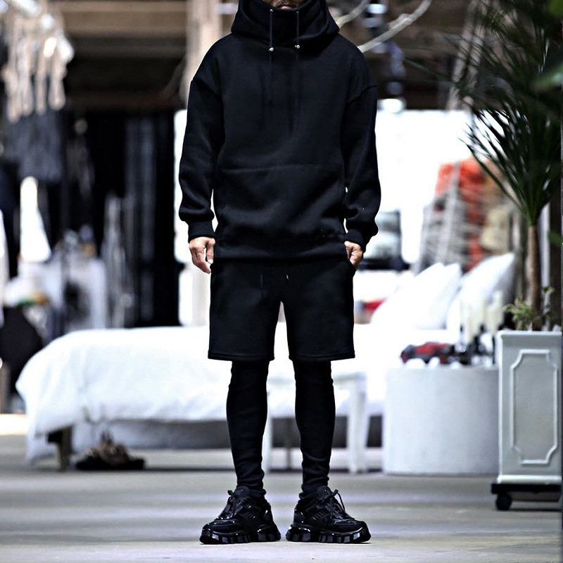 2024 neue Herrenmode Pullover Shorts Sport beiläufige lose zweiteilige Set_voghion.com