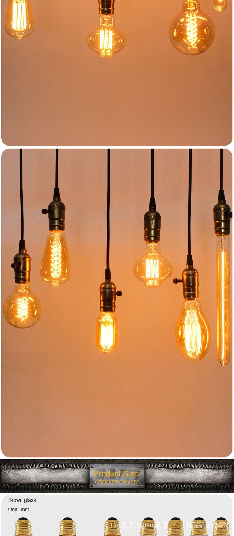 Edisonova volframova žarulja s mogućnošću prigušivanja, LED vintage E27 vijčana retro nostalgična stolna lampa od 40 W, topla žarulja_voghion.com