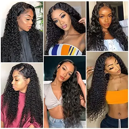 4X4 Peruvian Straight Deep Curly Closure Remy Human Hair Swiss Lace_voghion.com