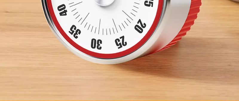 Mechanischer Timer aus Edelstahl – Magnetische Countdown-Uhr mit lautem Alarm, keine Batterie erforderlich, für Küche, Arbeitszimmer und Büro (5–60 Min. einstellbar)_voghion.com