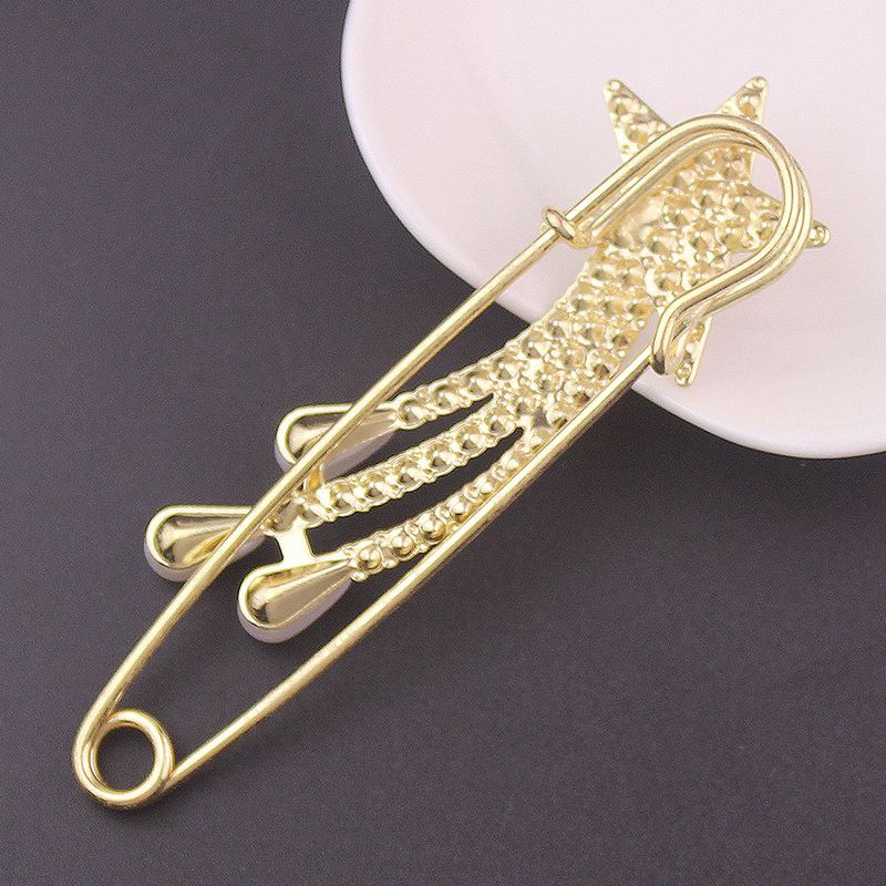 Rhinestone Pearl Simple 7.5cm Large Brooch Cardigan Scarf Decoration Women's Suit Accessory_voghion.com