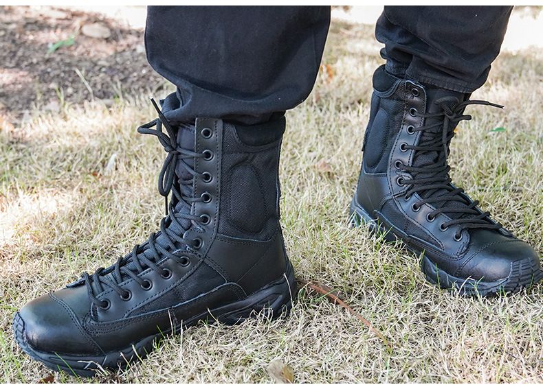 Men’s Shoes CQB.SWAT New Airborne Boots Summer Breathable Hiking Boots Men's High Top Combat Boots Men's Outdoor Hiking Training Shoes_voghion.com