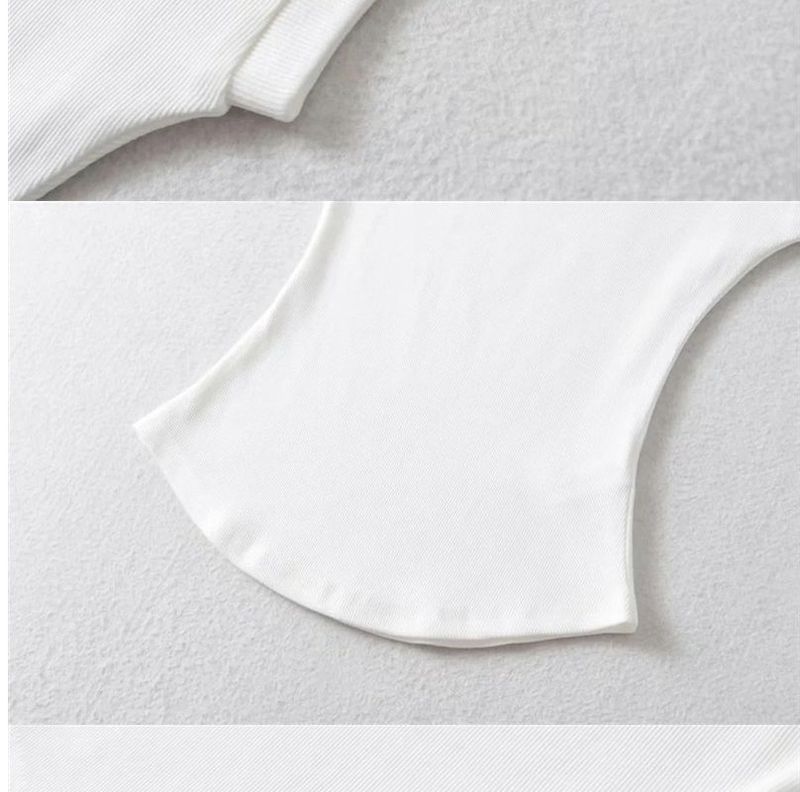 Maglietta a maniche corte con collo alto e tinta unita, stile Pure Desire, per l'estate da donna, nuova e sexy, aderente e con cintura in vita_voghion.com
