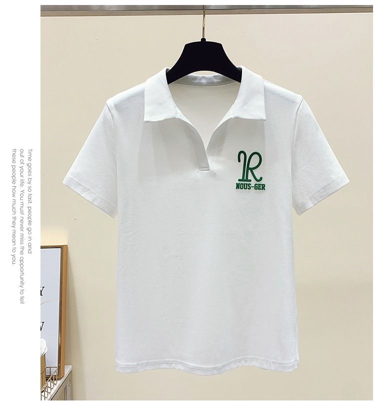 Vêtements pour femmes T-shirt à manches courtes bleu Klein pour femmes été 2023 nouveau col polo à épaules fines rajeunissant court_voghion.com