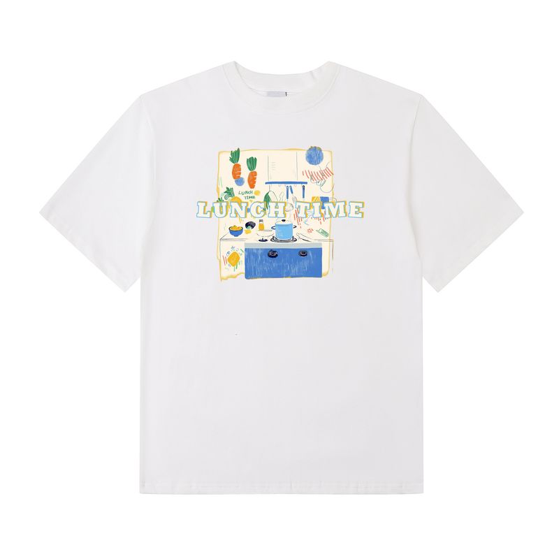 T-shirt a maniche corte con lettere del marchio di moda di strada, maglietta ampia da uomo e da donna, modello piccolo e fresco da coppia, diversi stili di top_voghion.com