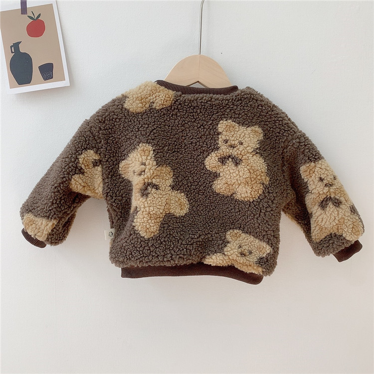 Roupas de bebê urso de bebê grosso com capuz menino casaco quente com lã casaco de inverno_voghion.com