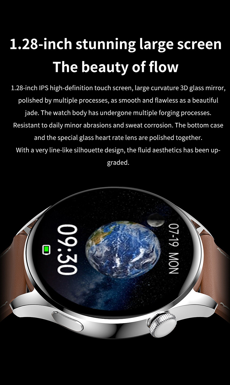 Smart Watch - Chiamate Bluetooth, Fitness Tracker, Monitoraggio della frequenza cardiaca e dell'ossigeno nel sangue, Impermeabile per uomini e donne_voghion.com