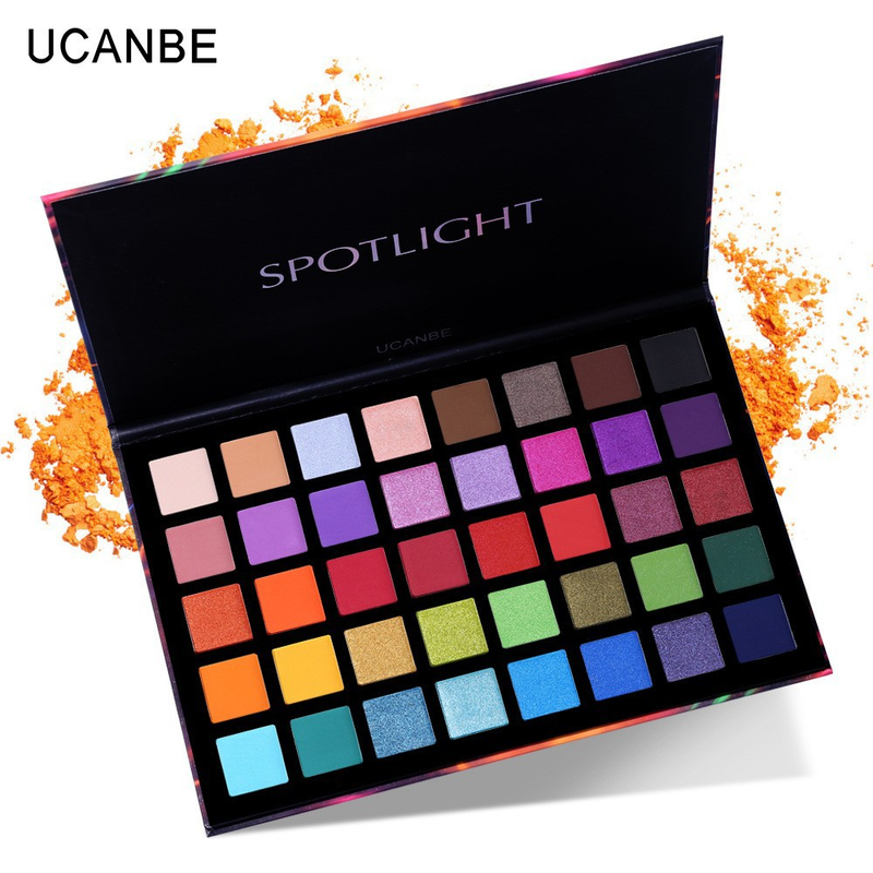 ucanbe 40 Farben Spotlight Shimmer Matte Bunte Palette Lidschatten Make-Up_voghion.com