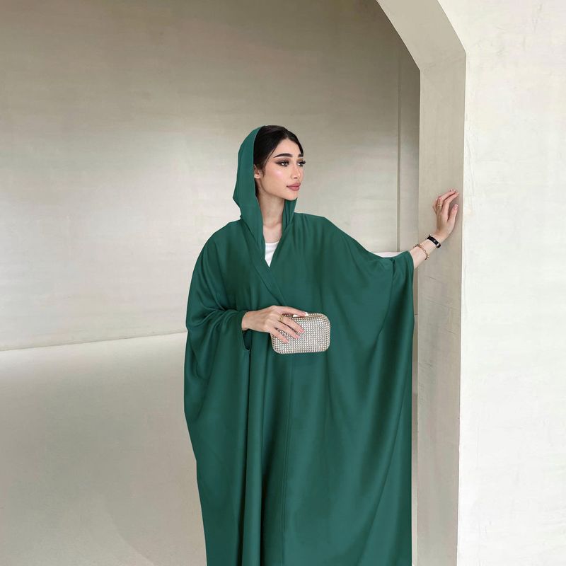 Damenbekleidung Abaya Muslim Bescheidener Mantel Mode Weich Geschmiedet Fledermausärmel Robe Damenbekleidung_voghion.com