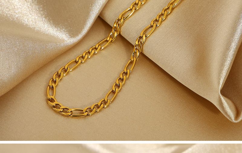 Trendy Figaro Fashion Galvanisierter Schmuck Vergoldeter Edelstahl Dünn Gestapeltes Kettenarmband Für Damen_voghion.com