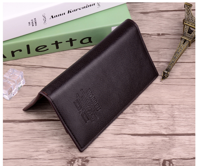 Affaires Long hommes portefeuille Vertical en cuir sac à main homme pochette portefeuilles hommes femmes argent porte-carte poche multifonction haut_voghion.com
