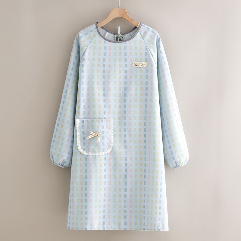 Kitchen Oil-Proof Cooking Waterproof Smock Adult Large Pocket Striped Waist Flower Shop Canvas Apron Workwear_voghion.com