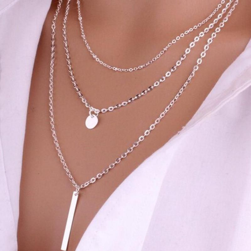 Europese Amerikaanse eenvoudige en modieuze dikke ster hanger ketting, sieraden accessoires groothandel, luxe ketting_voghion.com