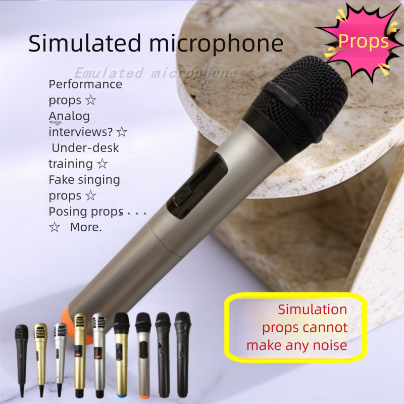 Prop Small Host Reporter Interview Model Children's Toy Eloquence Stage Handheld Simulation Microphone_voghion.com