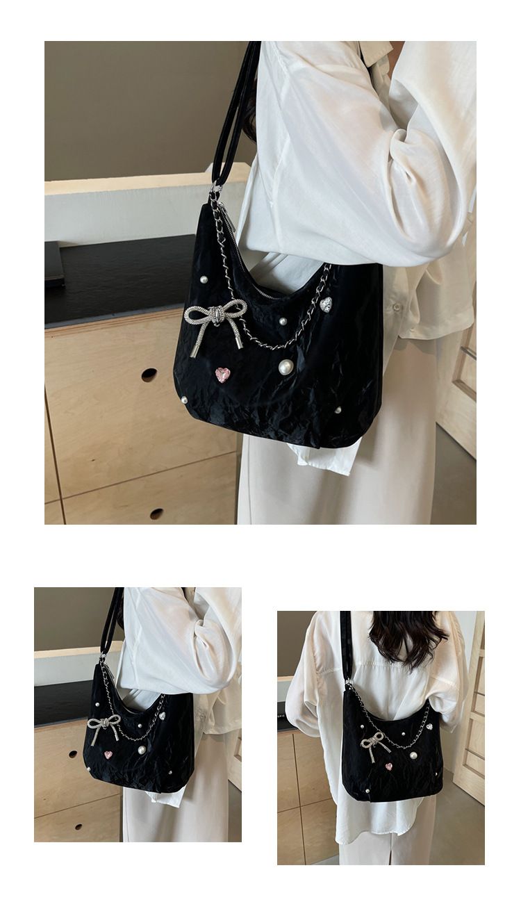 Women's Bags Students' Large Capacity Bags For Class, Women's New Style Korean Tote Bags, Versatile Shoulder Messenger Bags, Commuter Bags_voghion.com