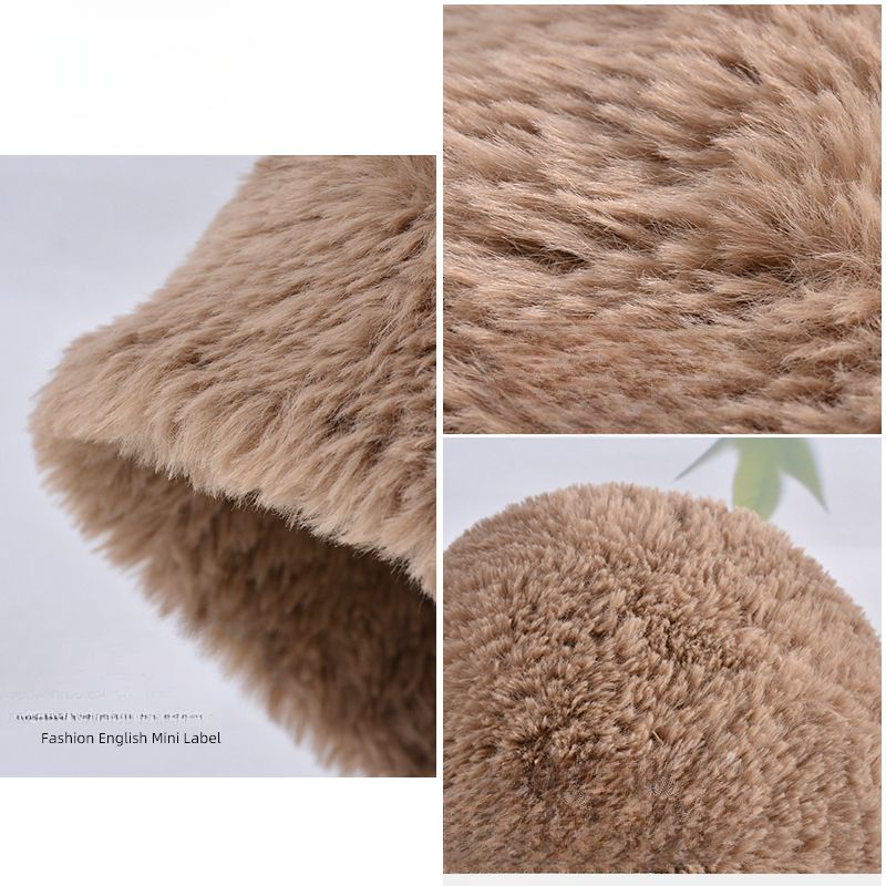 Wintermütze für kalte und warme Damen, vielseitiges Gesicht, kleine gestrickte Wollmütze, Plüsch-Ohrenschützer_voghion.com